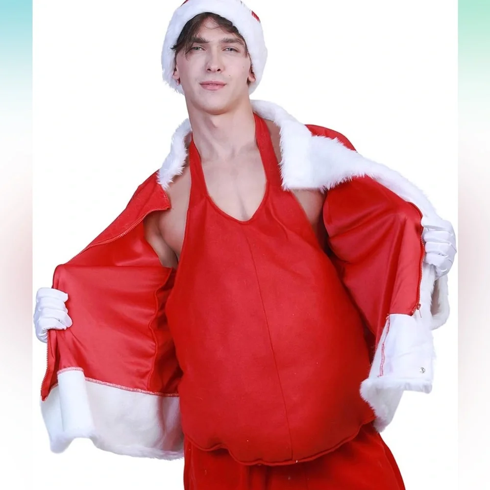 EraSpooky Santa Claus Belly Accessory Fake Padded Belly Halloween Christmas Fun - Picture 2 of 11